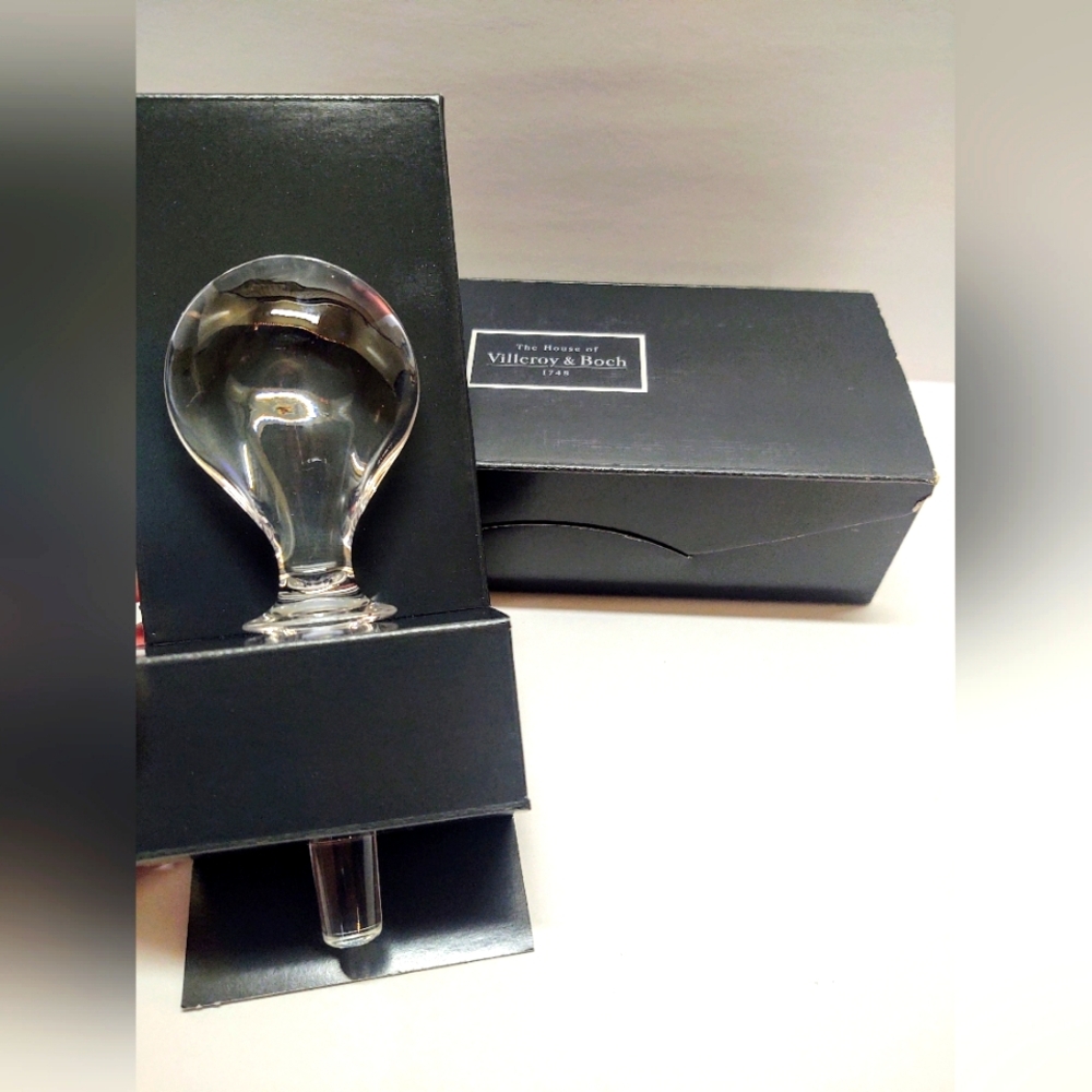 Villeroy & Boch Crystal Bottle Stopper Open Original Box